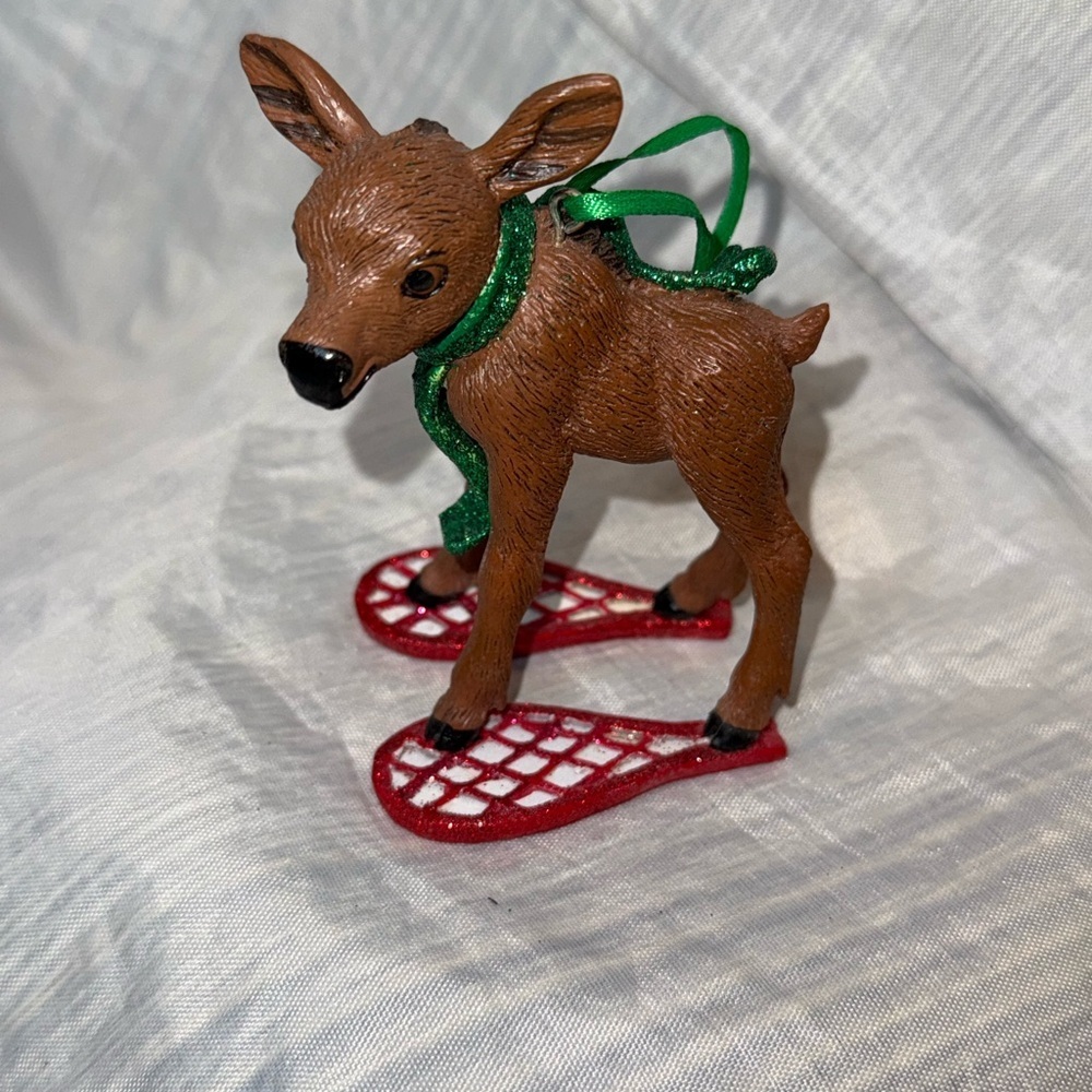 Vintage Danbury Mint Baby Animals Collection Moose Christmas Holiday Ornament